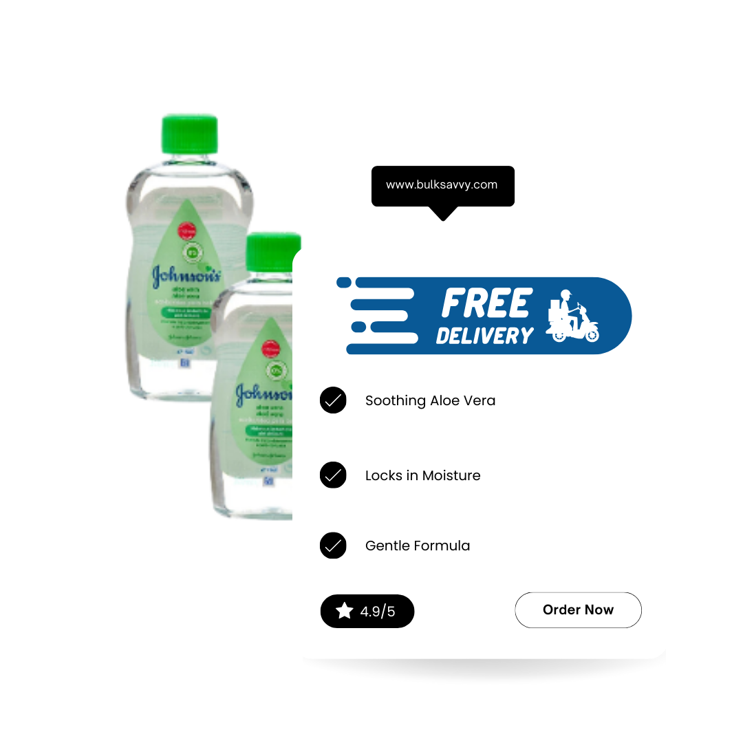 Bulk Order: Johnson’s Baby Oil Aloe, 300ML - (12 Bottles per Case)