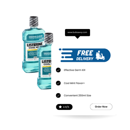 Bulk Order: Listerine Cool Mint, 250ml - (24 Bottles per Case)