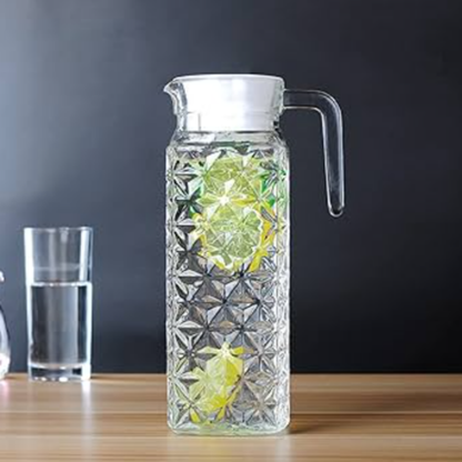 Bulk Order: Splash Glass Water Pitcher, 33.8oz - (12 Pitchers per case)