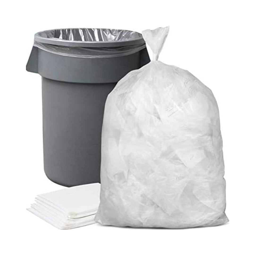 Bulk Order: 1560 COUNT, XtraTuff Trash Bag Kitchen White 13G - (12 Rolls of 130 bags per case)