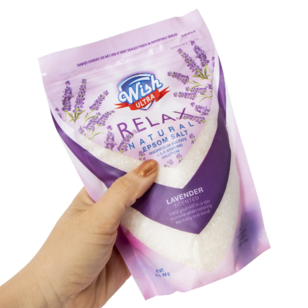 Bulk Order: Wish Epsom Salt 16oz Bag Relax Lavender - (12 Bags of per case)