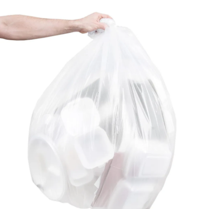 Bulk Order: 1080 COUNT, XtraTuff Trash Bag Box 13 Gal Recycle Clear - (6 Boxes of 180 bags per case)