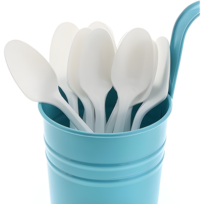 Bulk Order: 2448 COUNT, Ideal Dining Plastic Cutlery Jumbo Spoons - (48 packs of 51 spoons per case)