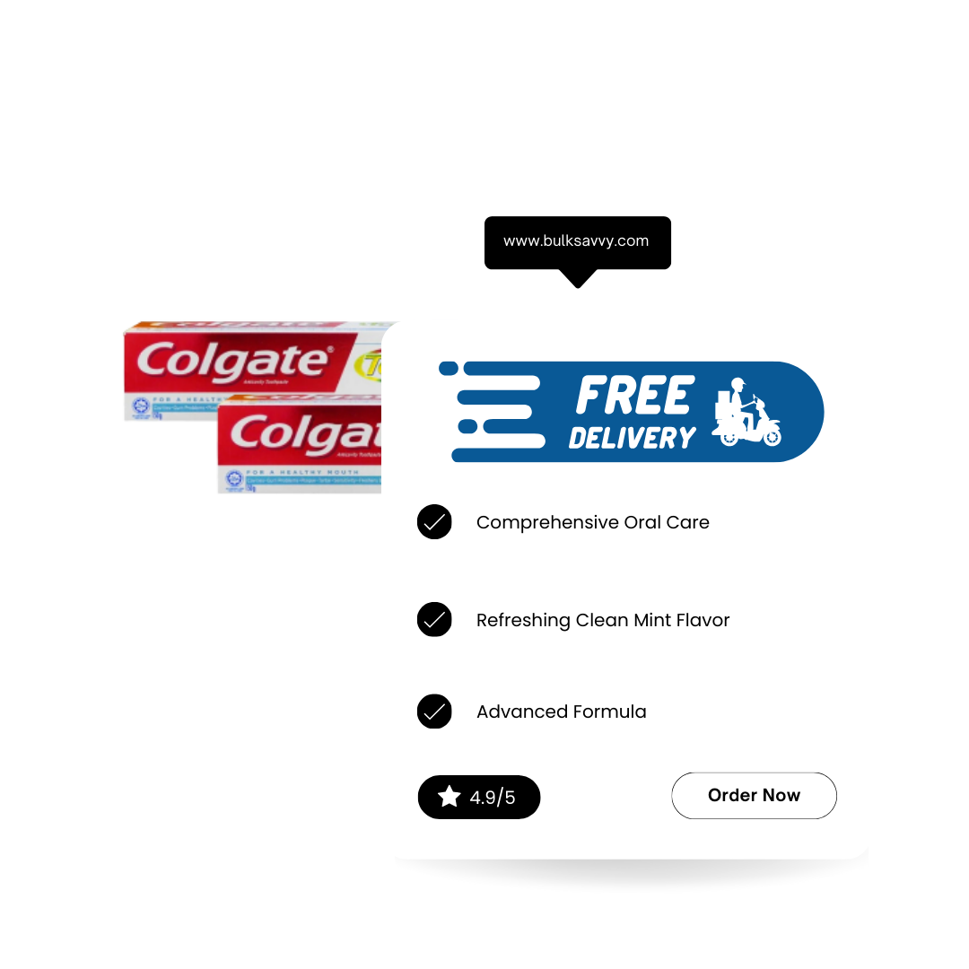 Bulk Order: Colgate Toothpaste Total Clean Mint, 150g 5.29oz - (72 Boxes per Case)