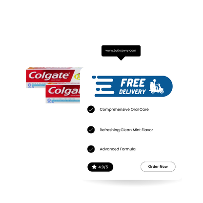 Bulk Order: Colgate Toothpaste Total Clean Mint, 150g 5.29oz - (72 Boxes per Case)