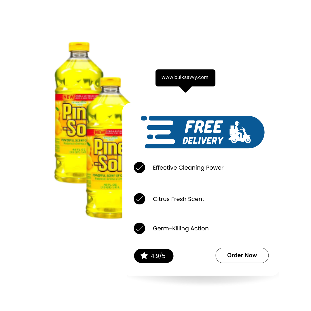 Bulk Order: Pinesol Cleaner Lemon, 1.41L - (8 Bottles per Case)