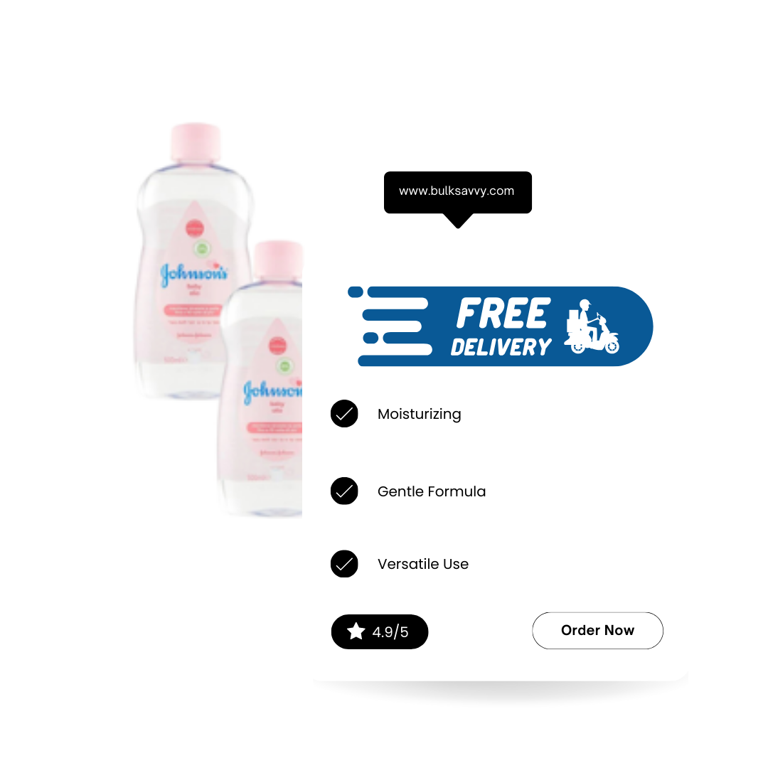 Bulk Order: Johnson’s Baby Oil Regular, 500ML - (12 Bottles per Case)