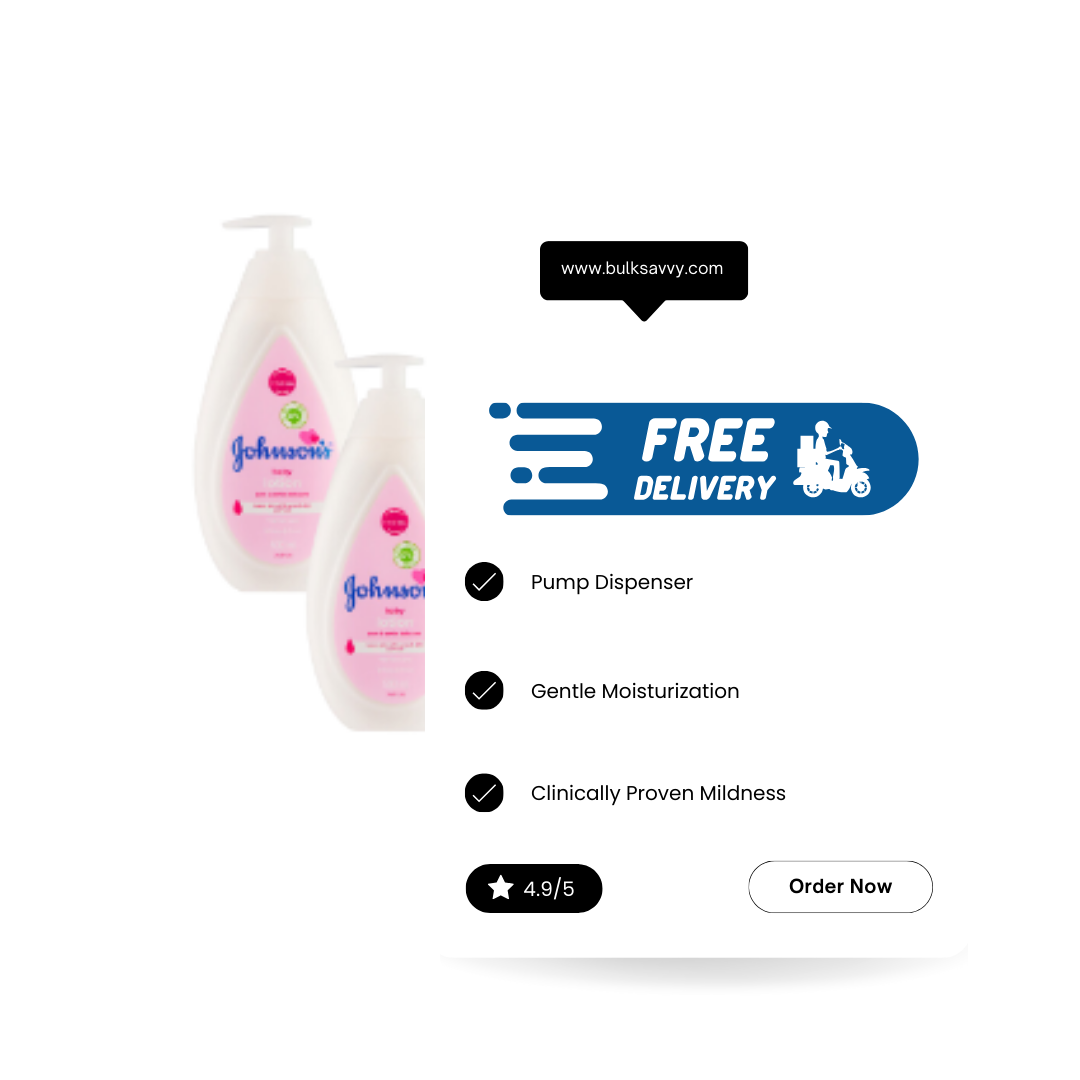 Bulk Order: Johnson’s Baby Lotion Regular w/ Pump, 500ML - (12 Bottles per Case)