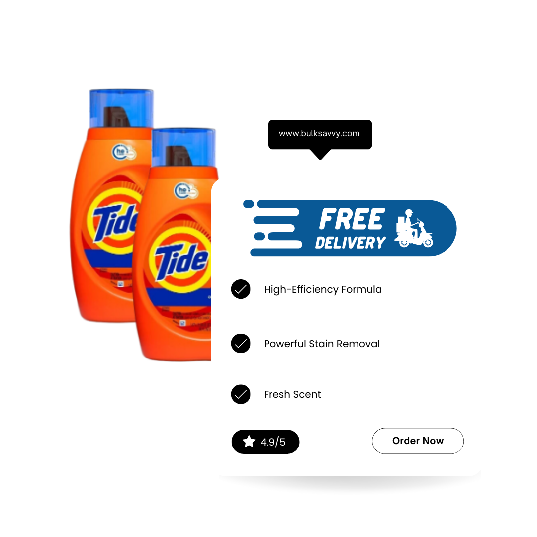 Bulk Order: Tide Detergent Liquid, 46OZ 1.36L Mix - (6 Bottles per Case)