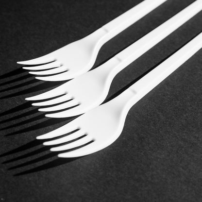 Bulk Order: 2448 COUNT, Ideal Dining Plastic Cutlery Forks - (48 packs of 51 pieces of forks per case)