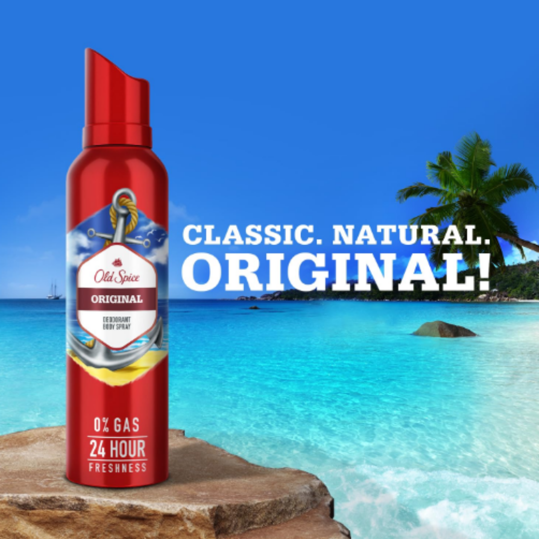 Bulk Order: Old Spice Body Spray Original, 140ml - (48 Bottles per Case)