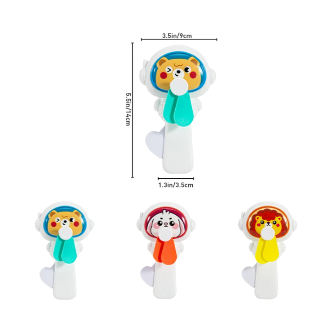 Bulk Order: Krazy Mini Fan Astronaut Animals - (72 Packs per Case)