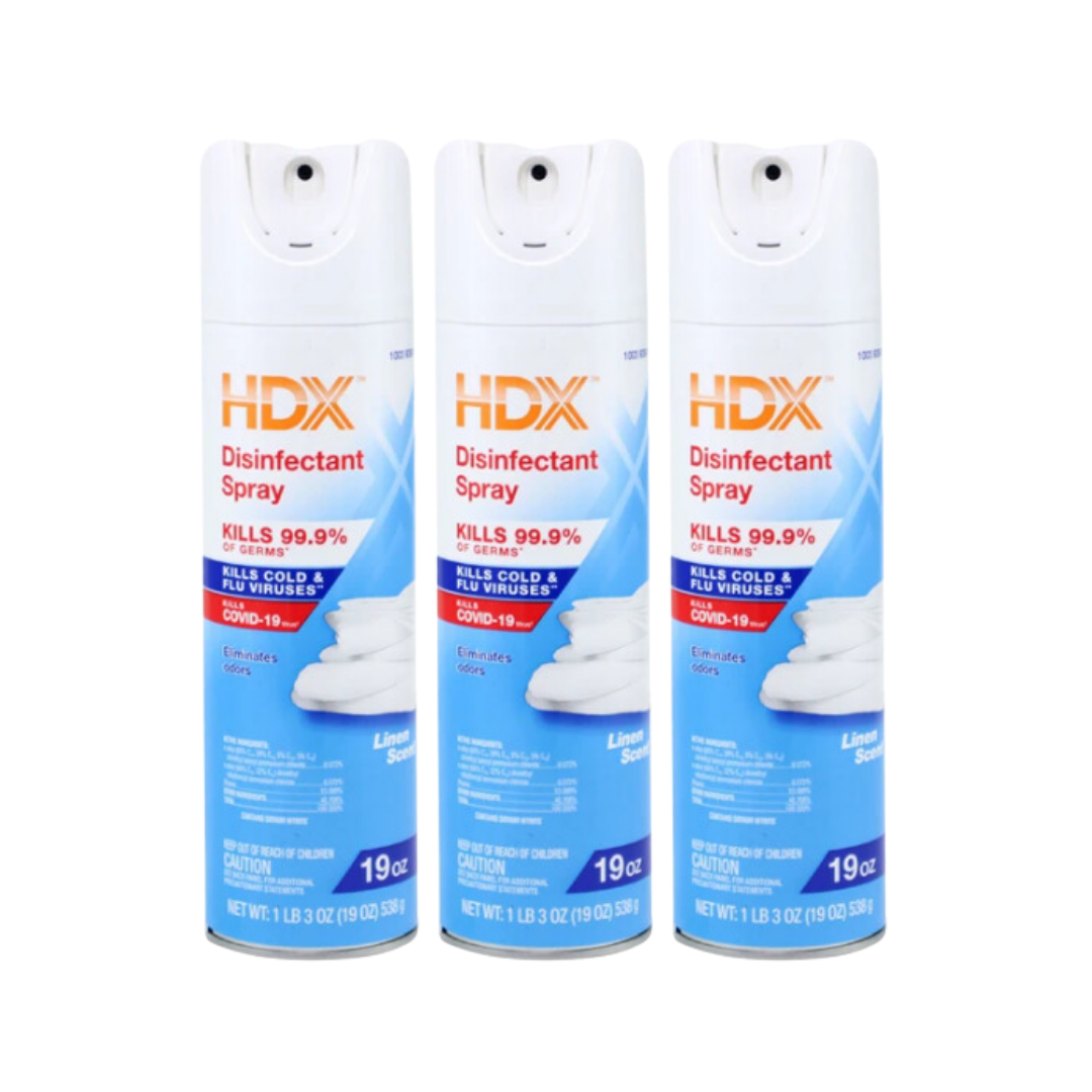 Bulk Order: HDX Disinfectant Spray Linen Scent, 19oz(538g) - (6 Bottles per Case)