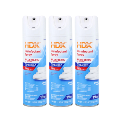 Bulk Order: HDX Disinfectant Spray Linen Scent, 19oz(538g) - (6 Bottles per Case)