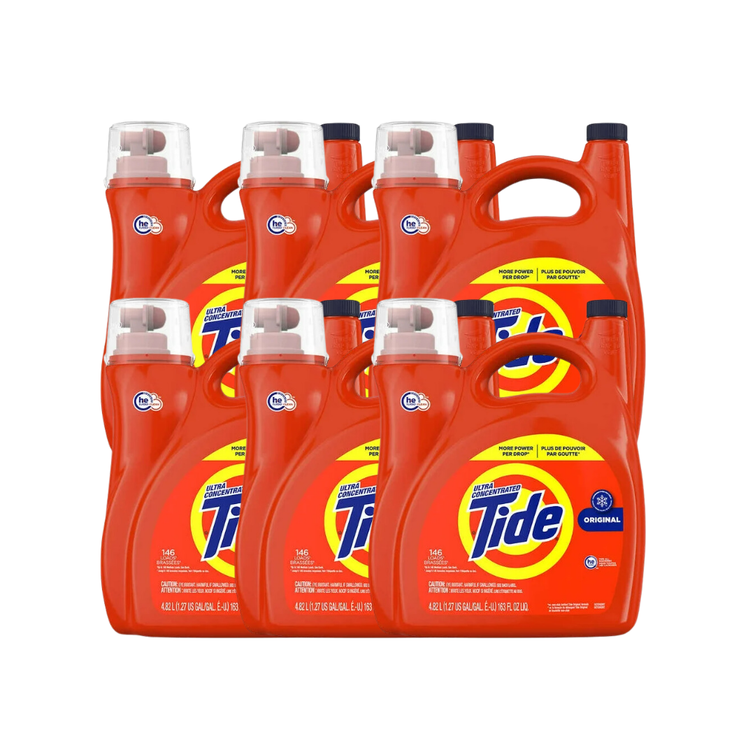 Bulk Order: Tide Detergent Liquid Original, 163oz (4.82L) - (4 Bottles per Case)