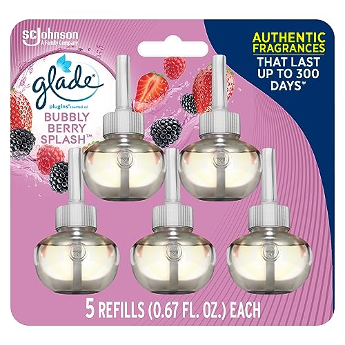 Bulk Order: PlugIns Refills Air Freshener, Scented, Essential Oils for Home and Bathroom, Bubbly Berry, 3.35 Fl Oz, (5 Count)