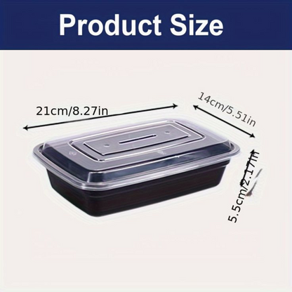 Bulk Order: 192 COUNT, Fresh Guard Plastic Bento Meal Prep Container, 28.75 Once - (12 packs of 10 containers per case