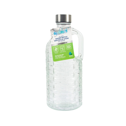 Bulk Order: Splash Glass Water Bottle, 33.8oz - (12 Bottles per case)