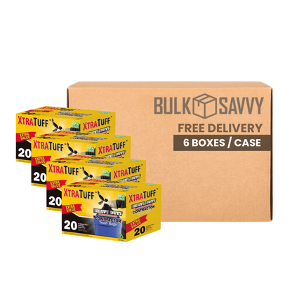 Bulk Order: XtraTuff Trash Bag Contractor Box, 42G 20CT - (6 Boxes per Case)