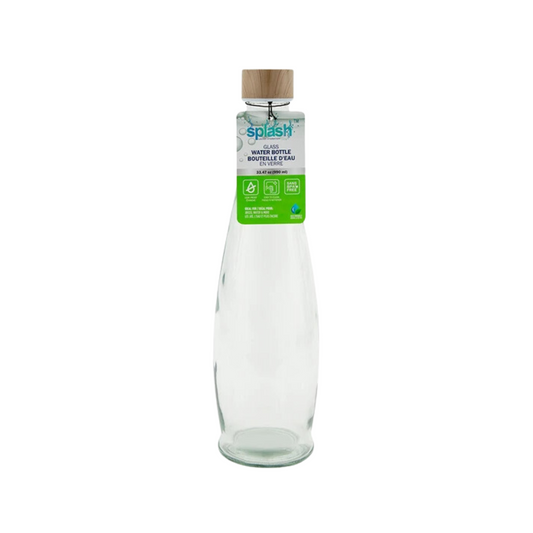 Bulk Order: Splash Glass Water Bottle, 33.47oz - (12 Bottles per case)