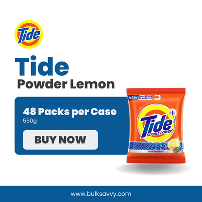 Bulk Order: Tide Powder Lemon, 550g - (48 Packs per Case)