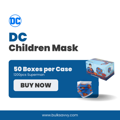 Bulk Order: DC Children Mask Superman, 50CT - (24Boxes per Case)