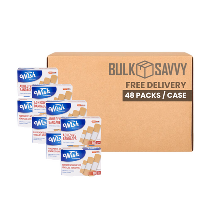 Bulk Order: 4800 COUNT, Wish Bandage - 4,800 Count Case (24 Boxes of 200 Bandages per case)