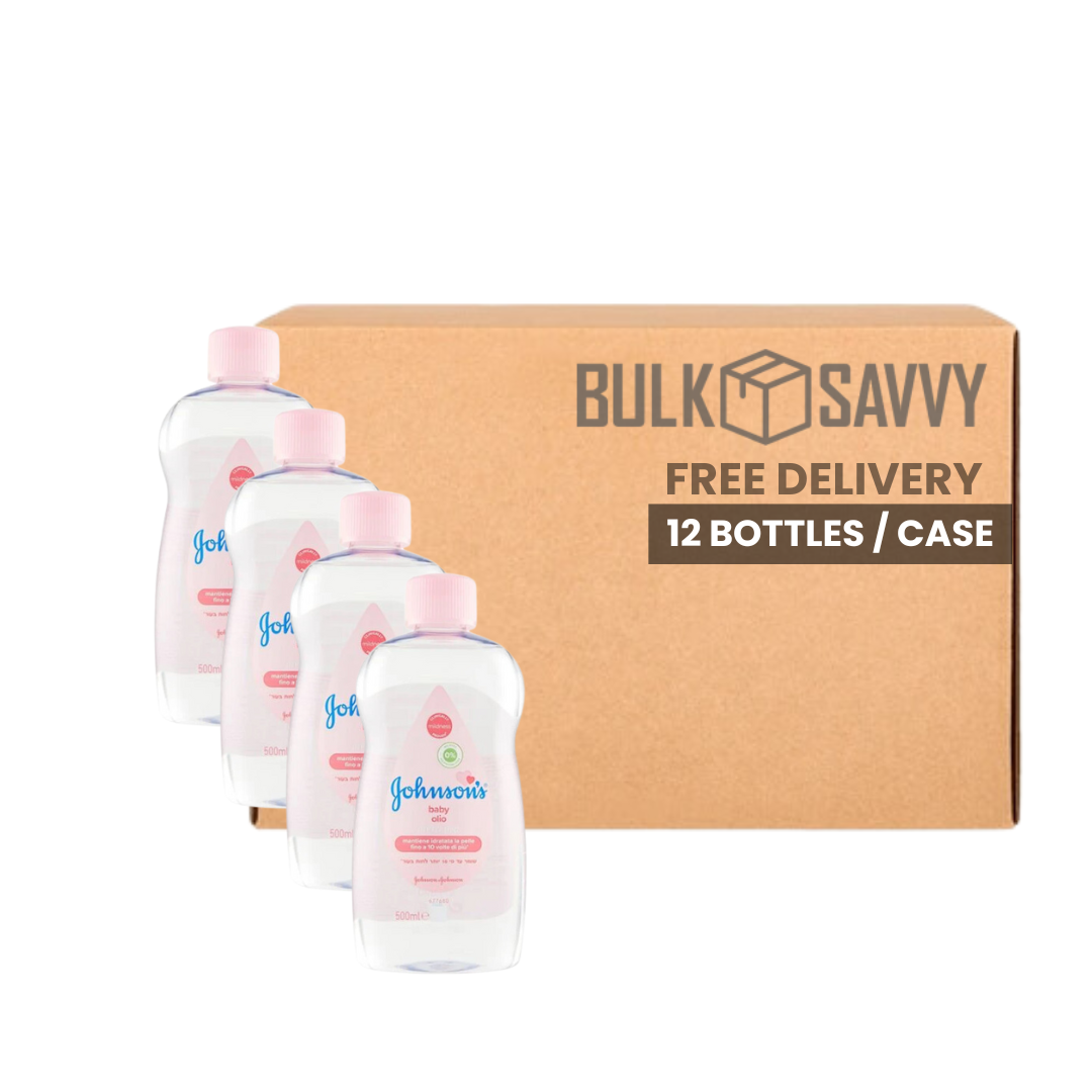 Bulk Order: Johnson’s Baby Oil Regular, 500ML - (12 Bottles per Case)