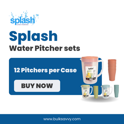 Bulk Order: Splash Water Pitcher Sets Assorted - (24 Pitchers per case)