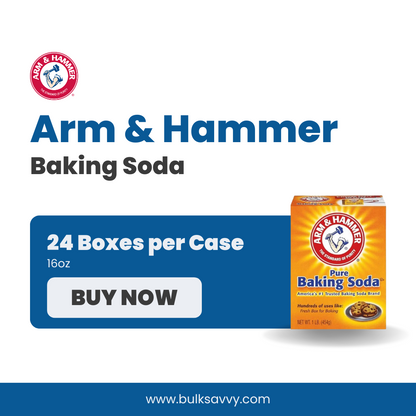 Bulk Order: 24 COUNT, Arm & Hammer Baking Soda, 16oz - (24 boxes or packs per case)